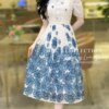Váy Thiết Kế MDU4006 – Tông Trắng Phối Cùng Họa Tiết Hoa Xanh Dịu Mát 7 vay thiet ke mdu4006 4 Mdu Fashion