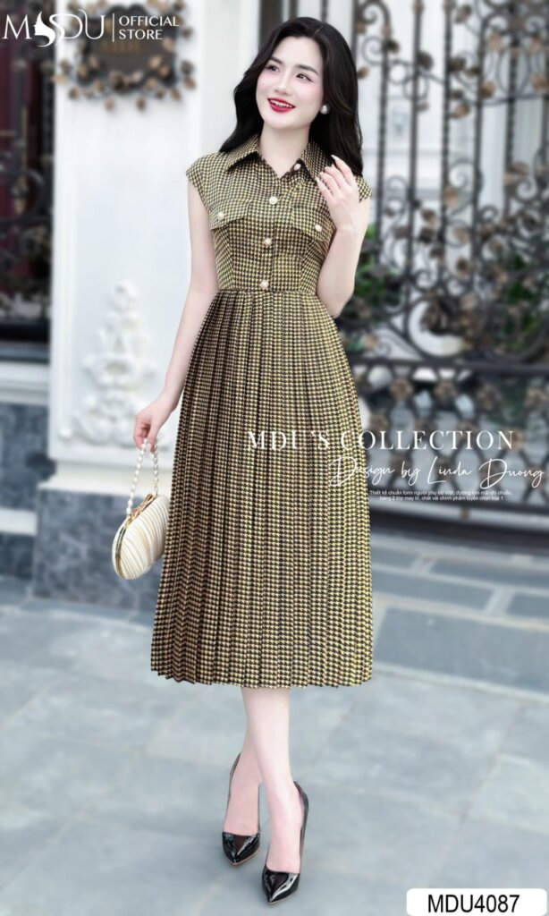 Top 10+ Mẫu Đầm Sơ Mi Công Sở Thanh Lịch Mọi Nàng Nên Có 9 Váy Sơ Mi Công Sở Xếp Li