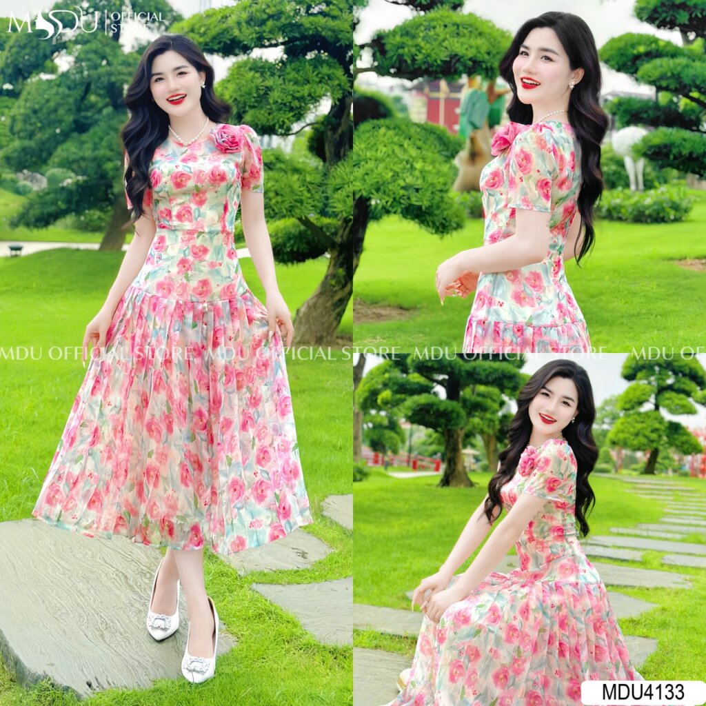 Top 10+ Mẫu Váy Công Sở Đẹp Thanh Lịch và Sang Trọng từ Mdu Fashion 13 Váy Công Sở Họa Tiết