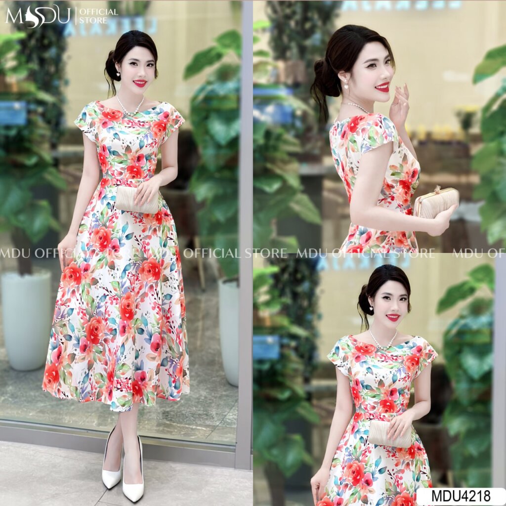 Top 10+ Váy Lụa Thiết Kế Đẹp, Sang Trọng Cho Phái Đẹp 6 Đầm Lụa Thiết Kế Cổ Thuyền Cách Điệu