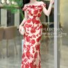 Váy Thiết Kế MDU4236 Trễ Vai Ôm Body Hoa Hồng Đỏ 11 vay thiet ke mdu4236 3 Mdu Fashion