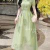 Váy Thiết Kế MDU4299 – Màu Xanh Lá Bắt Mắt Cổ Sơ Mi Thanh Lịch Cùng Họa Tiết Thêu Nổi Độc Đáo 12 vay thiet ke mdu4299 2 1 Mdu Fashion