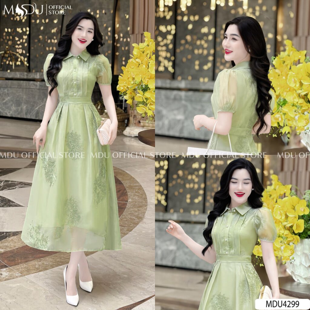 Top 10+ Mẫu Áo Đầm Công Sở Cao Cấp - Sang Trọng, Thanh Lịch 2 Đặc điểm nổi bật của các mẫu đầm công sở cao cấp từ Mdu Fashion