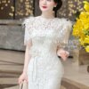 Váy Thiết Kế MDU4329 Ren Trắng Ôm Body Hoa Rời 12 vay thiet ke mdu4329 4 Mdu Fashion