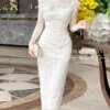 Váy Thiết Kế MDU4330 Ôm Body Ren Đính Hoa Ngọc 10 vay thiet ke mdu4330 2 Mdu Fashion