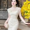 Váy Thiết Kế MDU4330 Ôm Body Ren Đính Hoa Ngọc 12 vay thiet ke mdu4330 4 Mdu Fashion