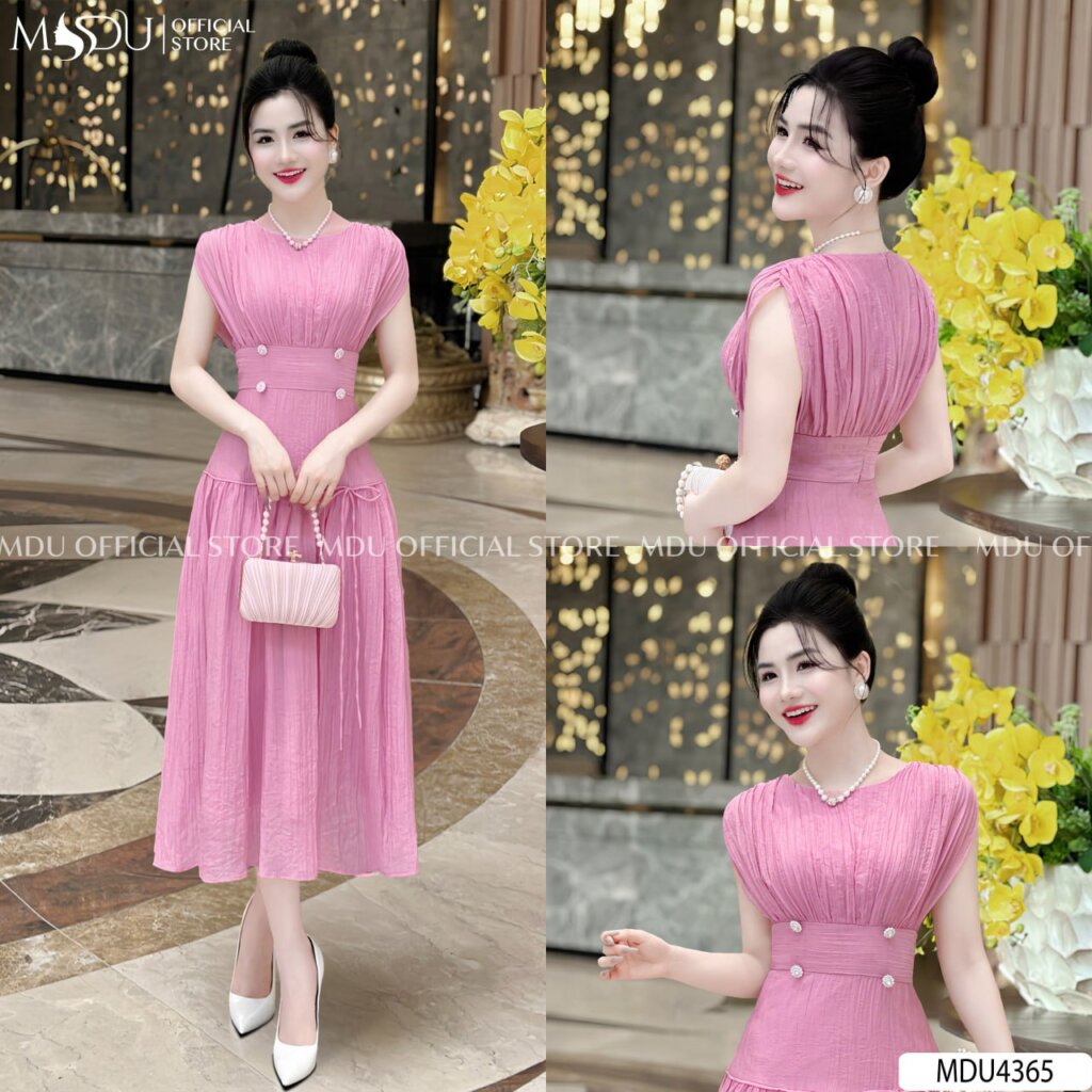 Top 10+ Mẫu Váy Công Chúa Màu Hồng Đẹp Nhất – Dịu Dàng, Sang Trọng Cho Mọi Sự Kiện 4 Váy công chúa màu hồng pastel với đính ngọc trai