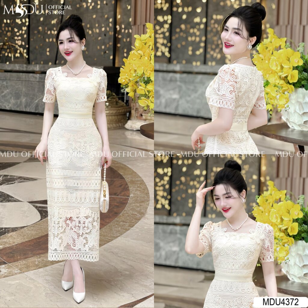 Top 10+ Mẫu Váy Body Thu Đông Giữ Ấm Và Tôn Dáng Từ MDU Fashion 8 Váy Body Thu Đông Màu Kem Họa Tiết Dệt Kim