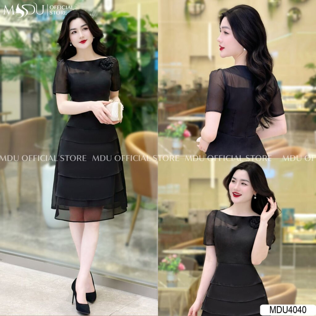 Top 10+ Mẫu Đầm Chữ A Dáng Dài Sang Trọng Tinh Tế Đến Từ Nhà MDU Fashion 6 Đầm Chữ A Dáng Dài Tay Phồng
