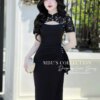 Váy Thiết Kế MDU4455 – Màu Đen Qúy Phái Dáng Ôm Body Quyến Rũ Phối Ren Cách Điệu 10 VAY THIET KE MDU4455 2 Mdu Fashion