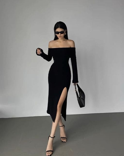 Phối Đầm Body Trễ Vai Cho Buổi Tiệc