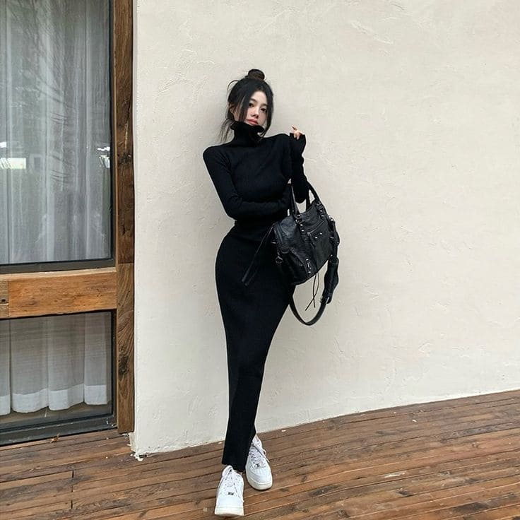 Khám Phá Đầm Len Dáng Dài: Phong Cách Thanh Lịch Cho Ngày Đông Lạnh 4 Đầm Len Body Dáng Dài - Gợi Cảm Nhưng Vẫn Tinh Tế