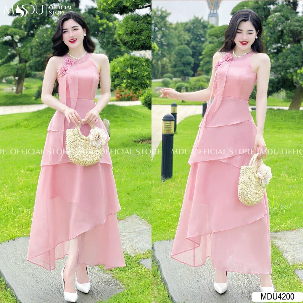 Top 10+ Mẫu Đầm Body Cổ Yếm Cao Cấp Từ Thương Hiệu Mdu Fashion 6 Đầm body cổ yếm hồng pastel nhẹ nhàng
