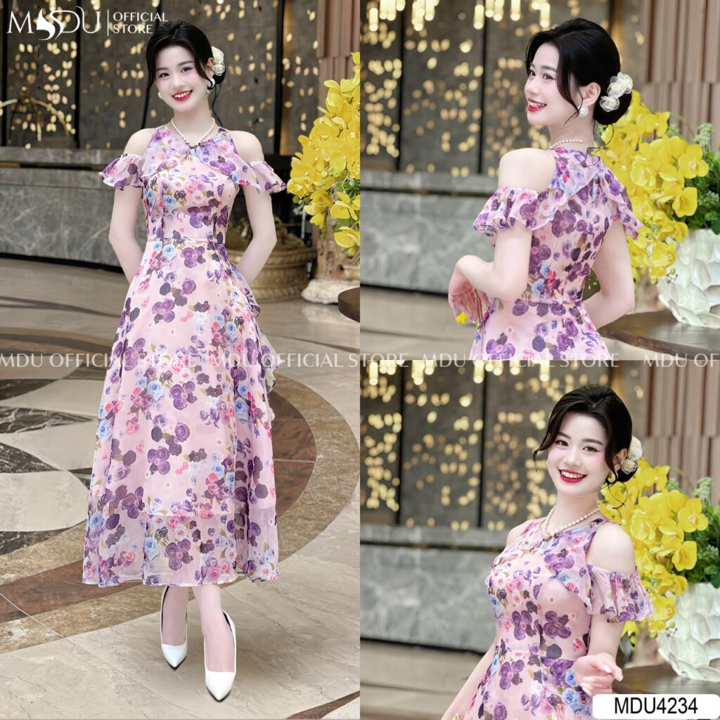 Top 10+ Mẫu Thiết Kế Váy Đi Biển Đẹp Sang Chảnh Tôn Dáng Từ MDU Fashion 10 Mẫu thiết kế váy đi biển bèo nhún ở tay
