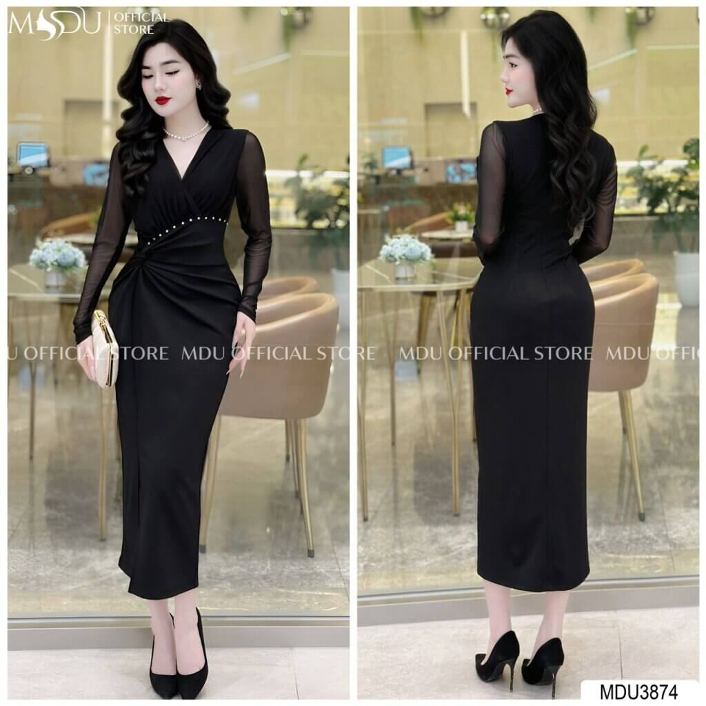 Top 10+ Mẫu Váy Body Đen Từ Mdu Fashion – Sang Trọng, Tinh Tế & Dễ Phối Đồ 5 ầm body đen cổ chữ V