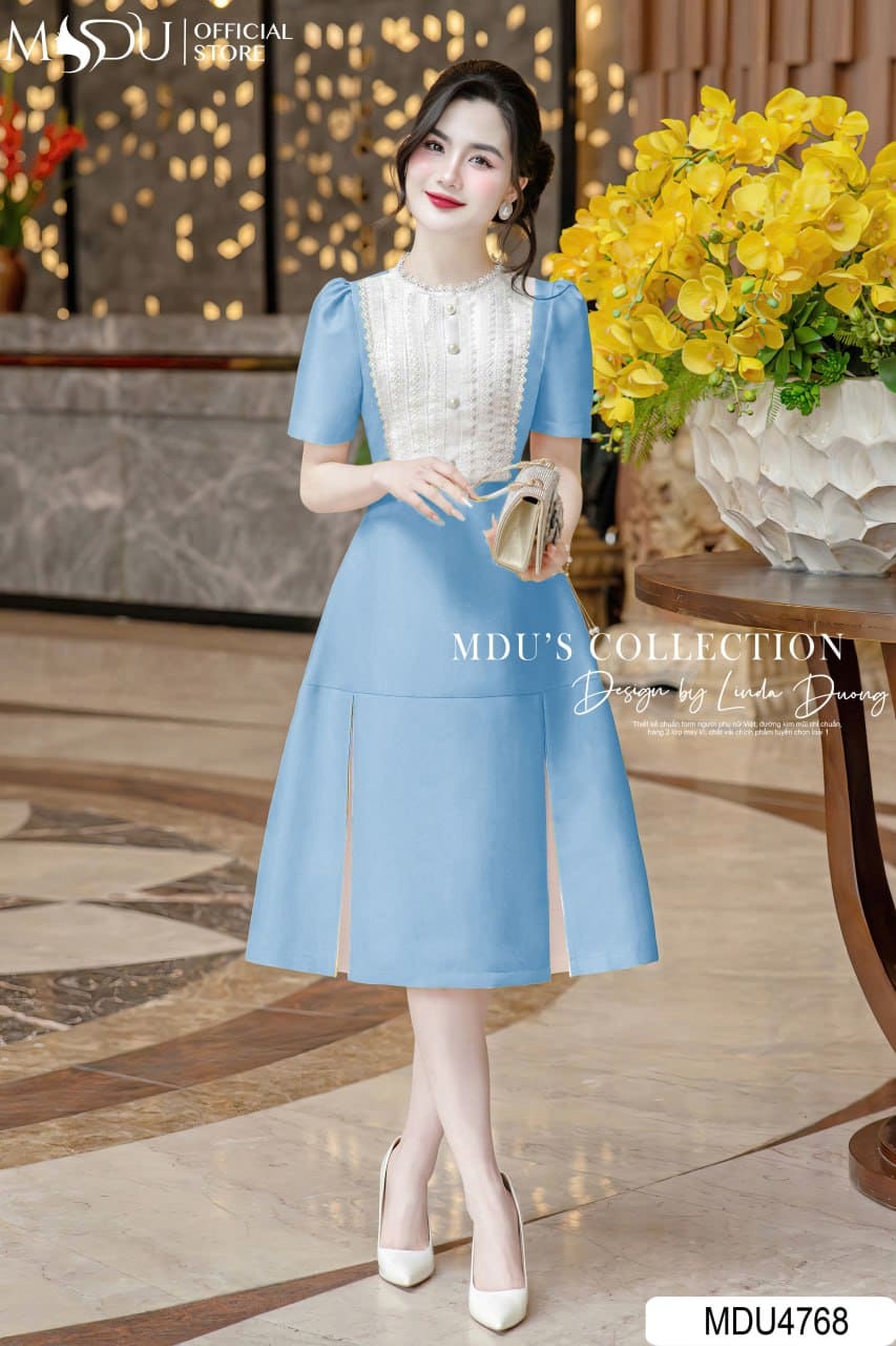 Những Mẫu Váy Công Chúa Màu Xanh Nổi Bật Từ MDU 7 Các Loại Váy Công Chúa Màu Xanh Dành Cho Phụ Nữ Yêu Thời Trang - Váy Công Chúa Màu Xanh Tay Bồng