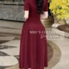 Váy Thiết Kế MDU3791 – Màu Đỏ Đô Quyến Rũ Chiết Eo Đầy Tinh Tế 11 vay thiet ke mdu3791 2 Mdu Fashion