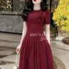 Váy Thiết Kế MDU3791 – Màu Đỏ Đô Quyến Rũ Chiết Eo Đầy Tinh Tế 9 vay thiet ke mdu3791 3 Mdu Fashion