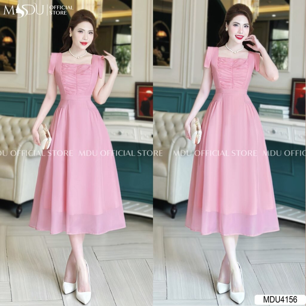 Top 10+ Mẫu Đầm Body Cổ Vuông Sang Trọng Từ Thương Hiệu MDU Fashion 7 Đầm body cổ vuông màu pastel