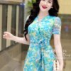 Váy Thiết Kế MDU4178 – Màu Xanh Bắt Mắt Phối Tay Bồng Cách Điệu 10 vay thiet ke mdu4178 2 Mdu Fashion