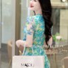 Váy Thiết Kế MDU4178 – Màu Xanh Bắt Mắt Phối Tay Bồng Cách Điệu 11 vay thiet ke mdu4178 3 Mdu Fashion