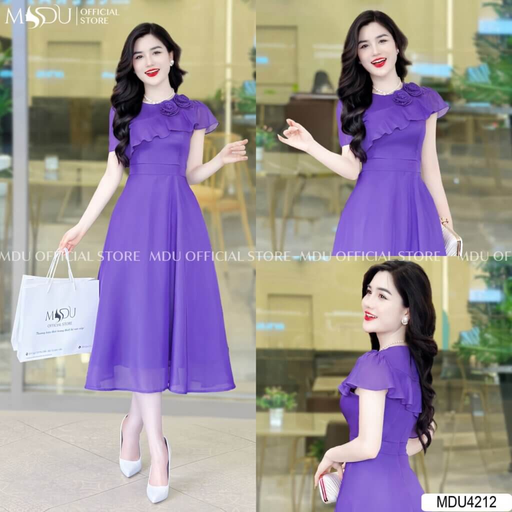 Top 10+ Mẫu Công Chúa Váy Tím Thanh Lịch và Sang Trọng từ MDU Fashion 9 Công chúa váy tím đuôi cá với phần lưng khoét sâu