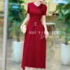 Váy Thiết Kế MDU4271 – Màu Đỏ Sang Chảnh Dáng Xòe Nhẹ Kết Hợp Đính Hoa Tinh Tế Ở Gần Cổ Váy 9 vay thiet ke mdu4271 1 1 Mdu Fashion