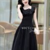 Váy Thiết Kế MDU4286 – Màu Đen Sang Chảnh Cổ Vuông Đính Hoa Tinh Tế 11 vay thiet ke mdu4286 2 1 Mdu Fashion