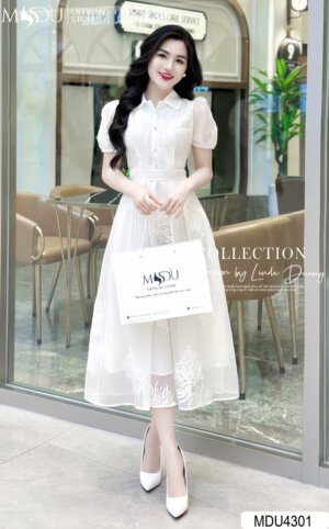 Váy Thiết Kế MDU4301 – Tinh Hoa Của Vẻ Đẹp Thuần Khiết