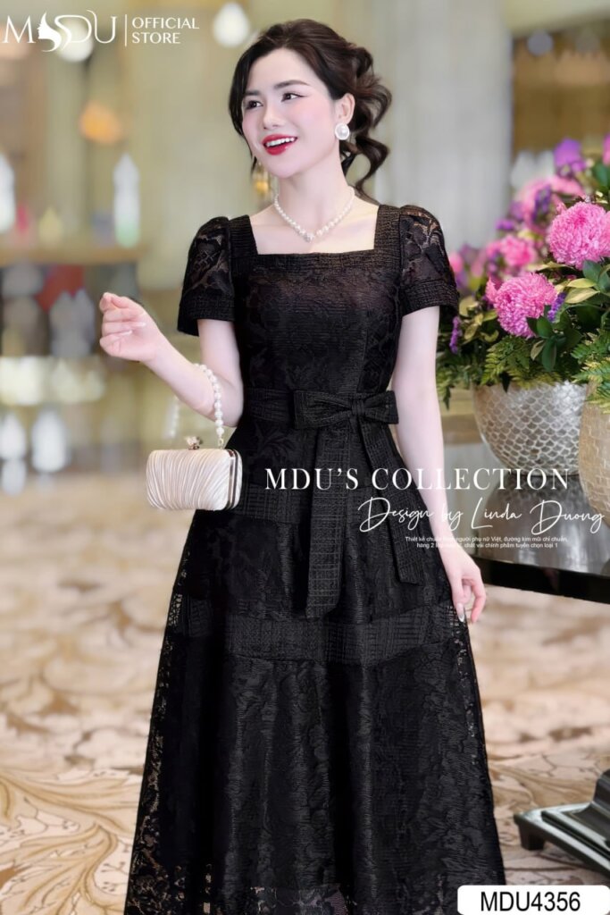 Top 10+ Mẫu Đầm Body Cổ Vuông Sang Trọng Từ Thương Hiệu MDU Fashion 8 Đầm body cổ vuông họa tiết