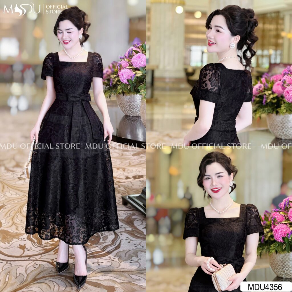 Top 10+ Mẫu Đầm Dự Tiệc Trung Niên Sang Trọng Giúp Quý Cô Tỏa Sáng 6 Đầm Dự Tiệc Trung Niên Sang Trọng Thiết Kế Cổ Vuông