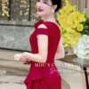 Váy Thiết Kế MDU4378 – Màu Đỏ Sang Chảnh Ôm Body Lệch Vai Quyến Rũ 11 vay thiet ke mdu4378 3 Mdu Fashion
