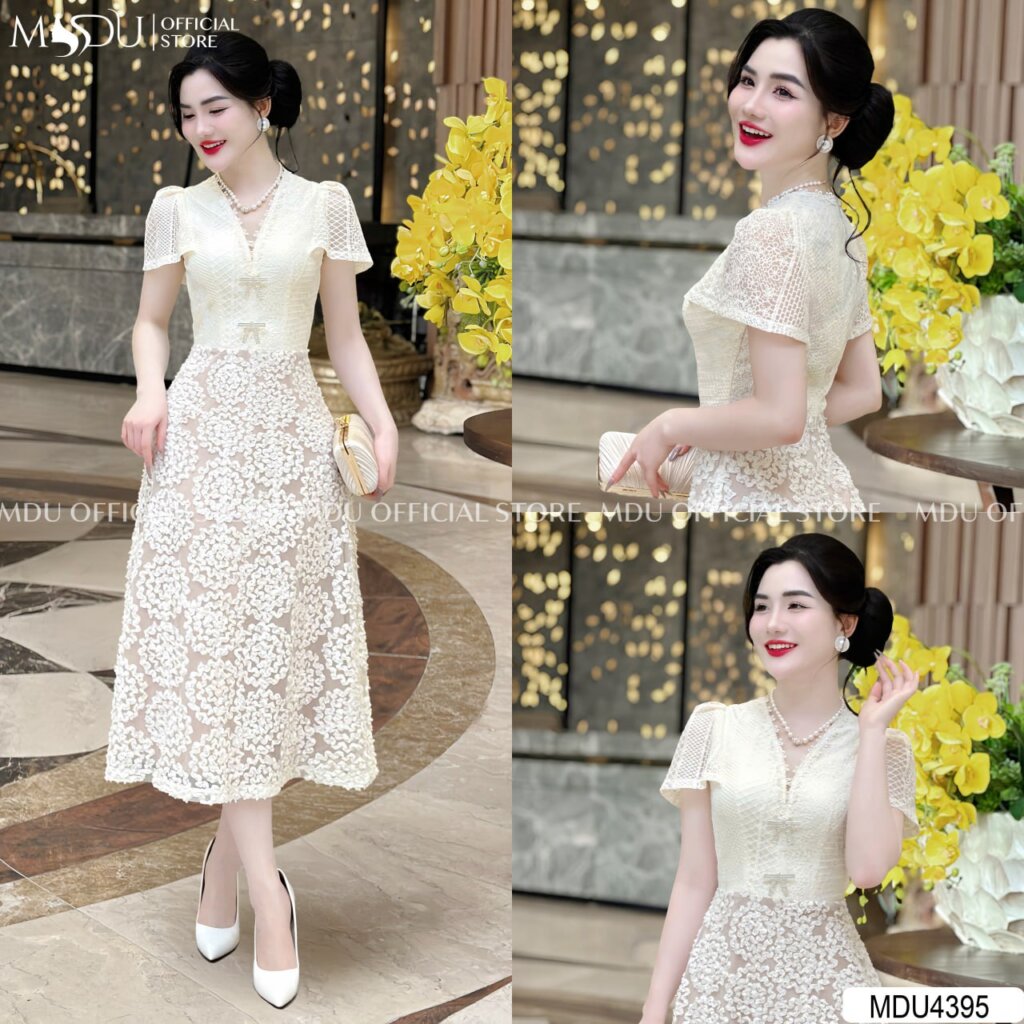 Top 10+ Đầm Dự Tiệc Tuổi 20 Cuốn Hút Khiến Bạn Tỏa Sáng Mọi Ánh Nhìn 4 Đầm Dự Tiệc Phối Ren