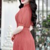 Váy Thiết Kế MDU4421 – Màu Đỏ Cam Đất Bắt Mắt Dáng Dài Xếp Li Tạo Điểm Nhấn Cho Váy 12 vay thiet ke mdu4421 3 Mdu Fashion