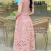Váy Thiết Kế MDU3938 – Màu Hồng Nhạt Dáng Dài Phối Cùng Chất Ren Cao Cấp Làm Nổi Bật Váy 12 vay thiet ke mdu3938 5 Mdu Fashion