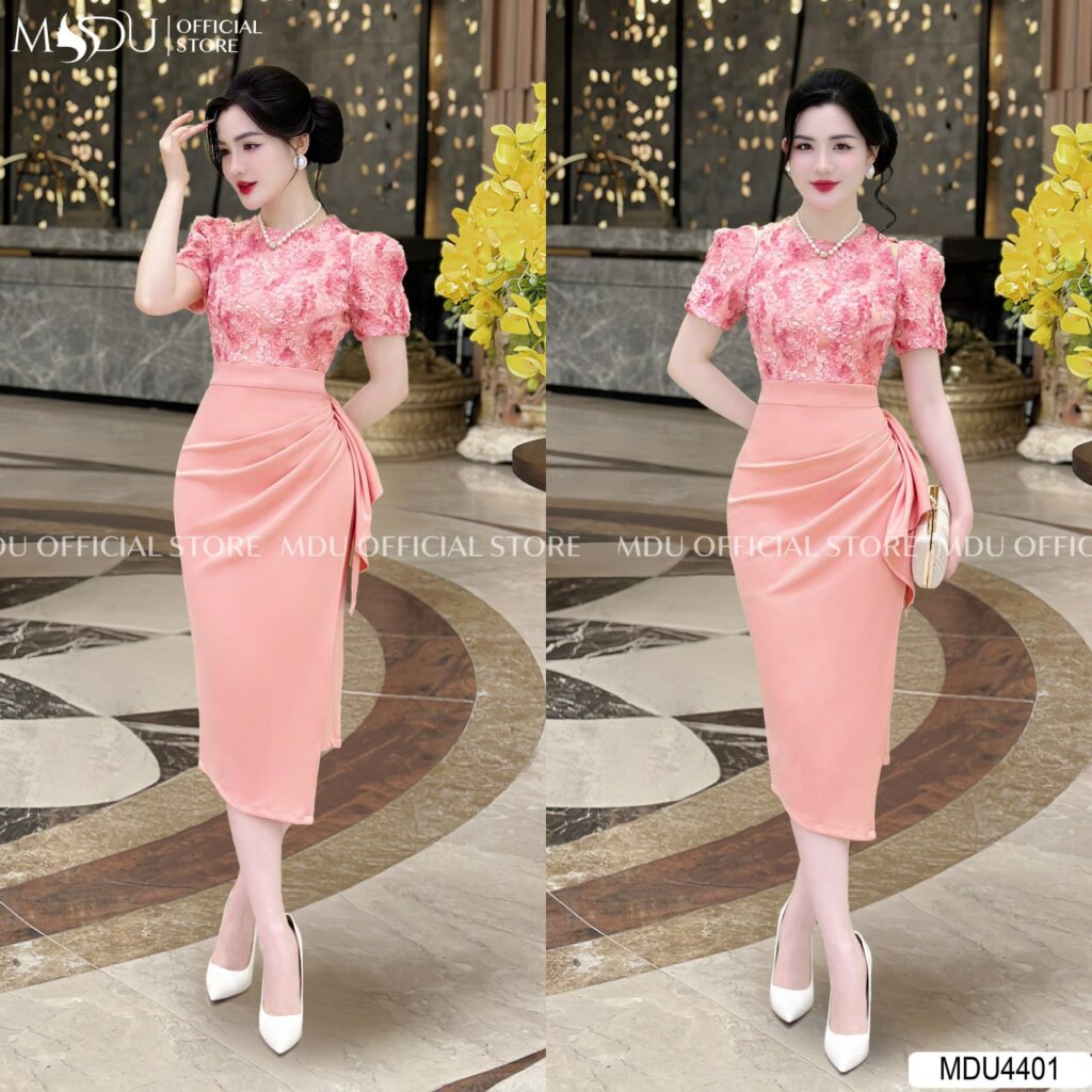 Sắm Ngay Mẫu Váy Hoa Nhí Body Đẹp Nhất Giúp Nàng Tôn Dáng Hoàn Hảo 3 Váy hoa nhí body dáng ôm ren dệt hoa cao cấp