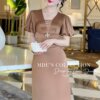 Váy Thiết Kế MDU4466 – Dáng Ôm Body Màu Nâu Đính Đá Ở Eo Sang Chảnh 10 vay thiet ke mdu4466 5 Mdu Fashion