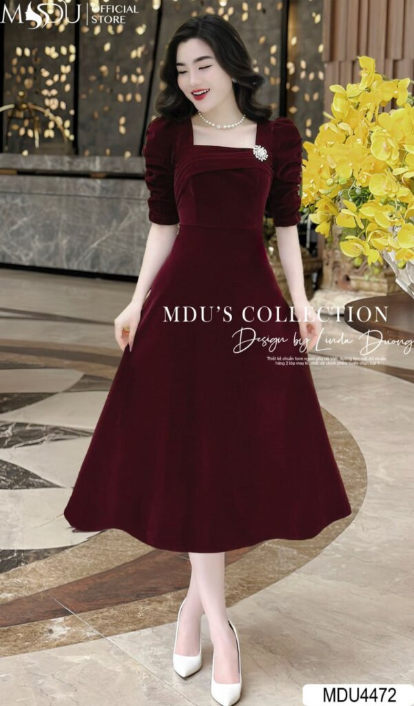 Top 10+ Mẫu Đầm Dự Tiệc Đơn Giản Sang Trọng Từ MDU Fashion – Đẳng Cấp Và Tinh Tế Cho Mọi Sự Kiện 5 Váy Dự Tiệc Đơn Giản Cổ Vuông