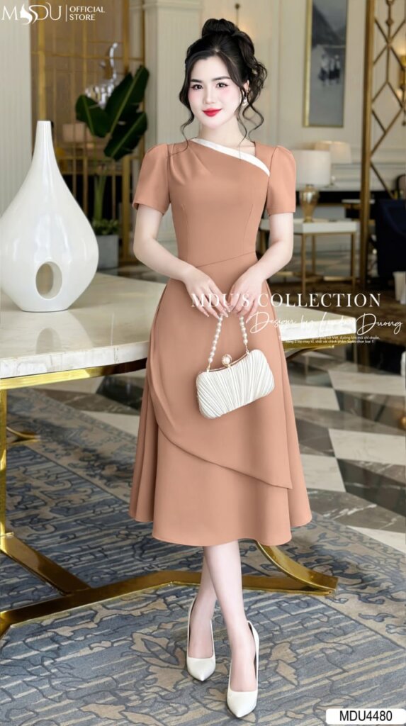 10+ Mẫu Đầm Công Sở Trẻ Trung Giúp Nàng Tỏa Sáng Mỗi Ngày 4 Đầm Công Sở Trẻ Trung Dáng Xòe Nhẹ