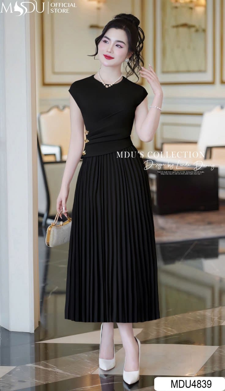 Top 10+ Mẫu Đầm Đen Dự Tiệc Cưới Sang Trọng và Đẳng Cấp Không Thể Bỏ Qua 4 Các Kiểu Đầm Đen Dự Tiệc Cưới Phù Hợp Với Mọi Vóc Dáng - Đầm Xòe Đen
