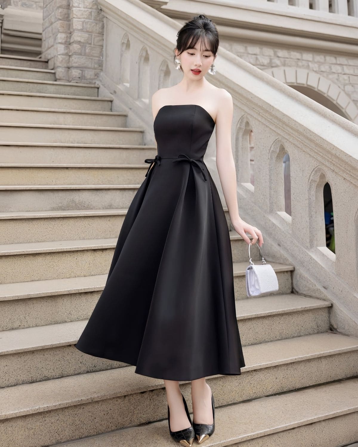 Top 10+ Mẫu Đầm Đen Dự Tiệc Cưới Sang Trọng và Đẳng Cấp Không Thể Bỏ Qua 7 Các Kiểu Đầm Đen Dự Tiệc Cưới Phù Hợp Với Mọi Vóc Dáng - Đầm Cúp Ngực