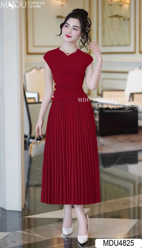 Top 10+ Mẫu Đầm Dự Tiệc Che Bụng Sang Trọng Giúp Tôn Dáng Hoàn Hảo 8 Các Kiểu Đầm Dự Tiệc Che Bụng Khiến Bạn "Hết Hồn" Vì Đẹp - Đầm Xếp Ly