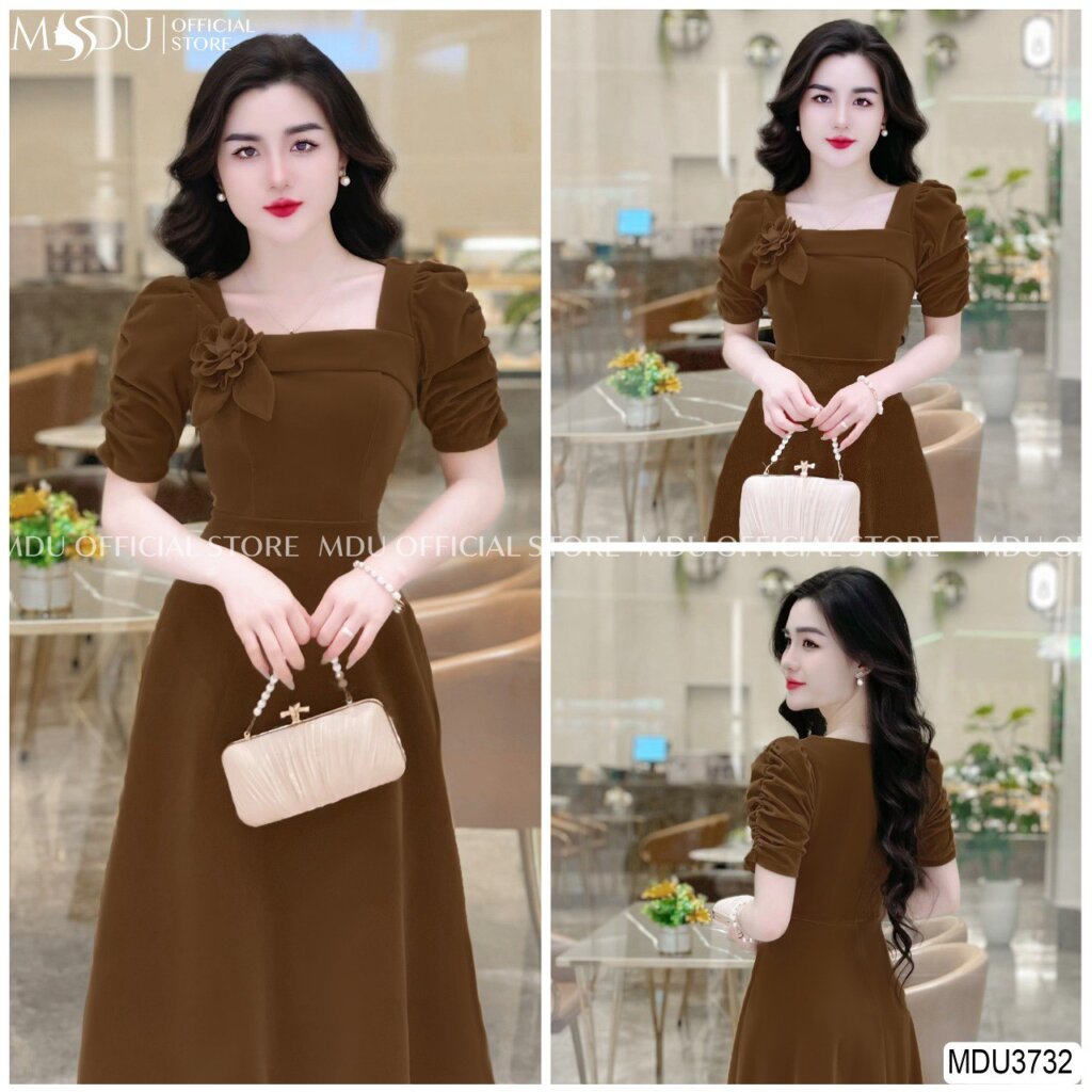 Top 10+ Mẫu Đầm Dự Tiệc Cổ Vuông Sang Trọng Và Tinh Tế 10 Đầm Dự Tiệc Cổ Vuông Tay Bồng