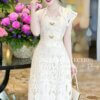 Váy Thiết Kế MDU4432 – Màu Kem Nhã Nhặn Kết Hợp Cùng Cổ Vuông Cách Điệu 10 vay 0thiet ke mdu4432 1 Mdu Fashion