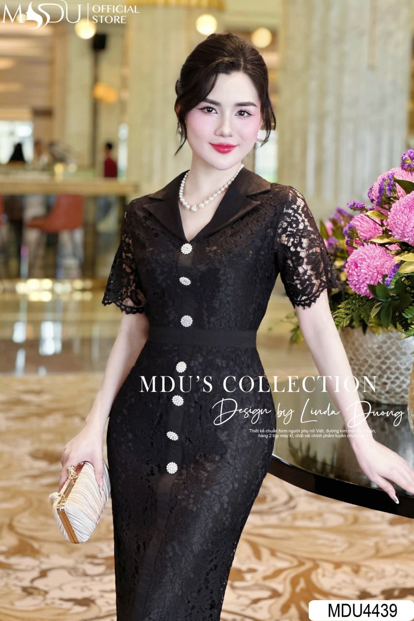 Váy Dự Tiệc Phụ Nữ Tuổi 30 – Thanh Lịch, Cuốn Hút Và Phù Hợp Phong Cách 12 Váy dự tiệc cho phụ nữ tuổi 30 - Váy ren body cổ V