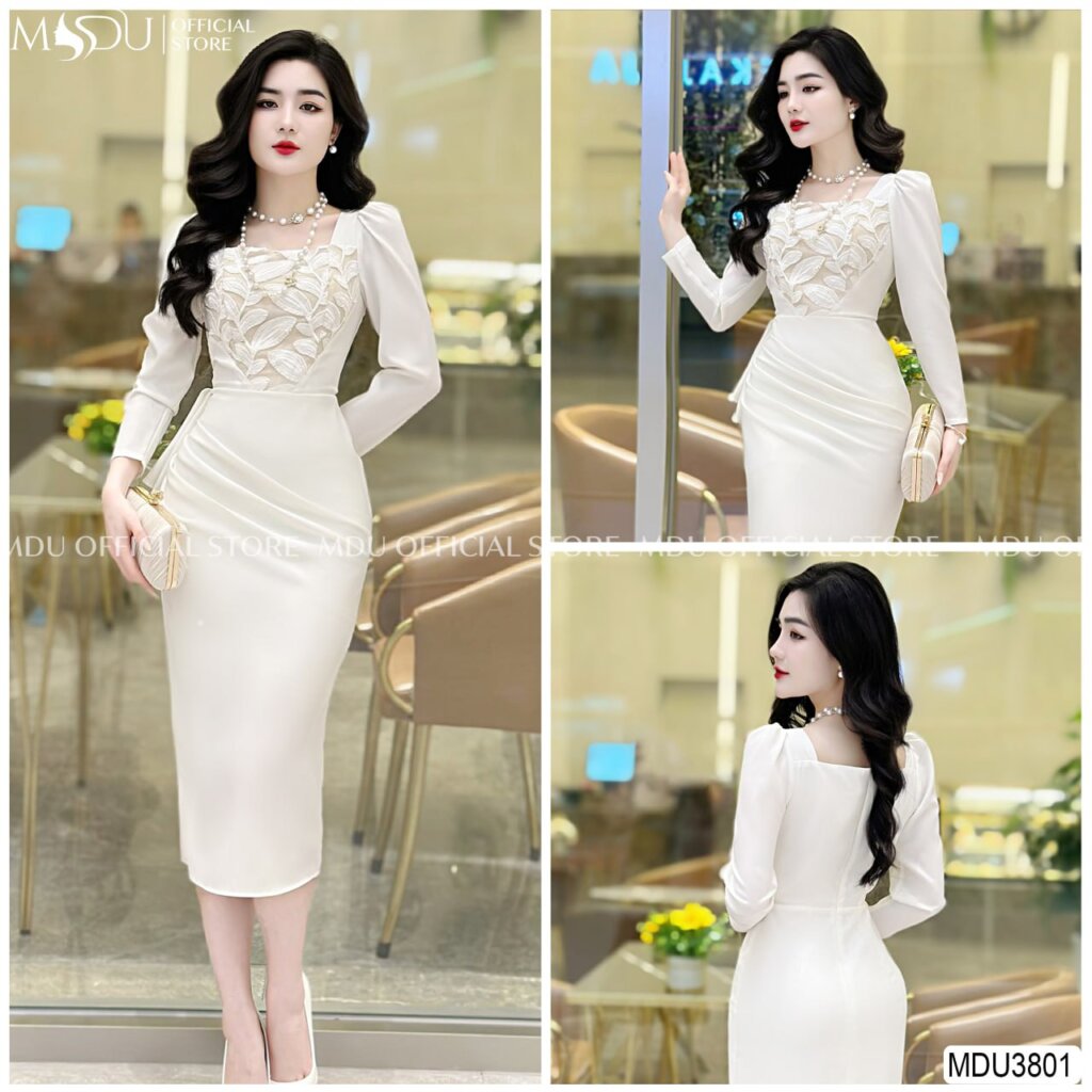 Top 10+ Mẫu Đầm Dự Tiệc Màu Trắng Thanh Lịch Và Sang Trọng 7 Đầm Dự Tiệc Màu Trắng Cổ Vuông