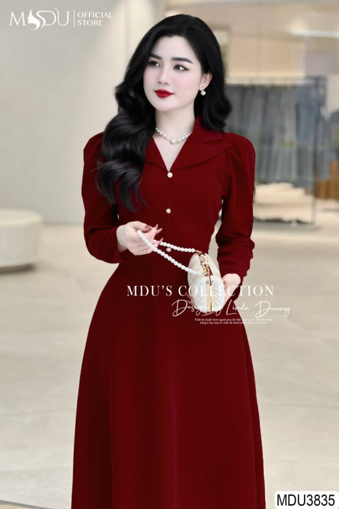 Cập Nhật Top 10+ Mẫu Đầm Nhung Dự Tiệc Sang Trọng Hot Nhất Năm 14 Đầm xòe dự tiệc cao cấp