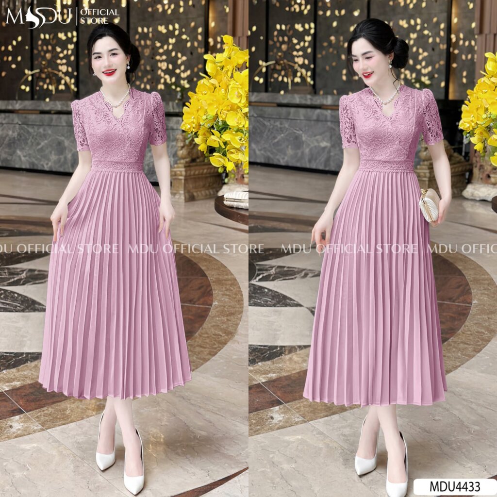Top 10+ Mẫu Đầm Dự Tiệc Màu Hồng Phấn Thanh Lịch Và Cuốn Hút 7 Đầm Dự Tiệc Màu Hồng Phấn Cổ V