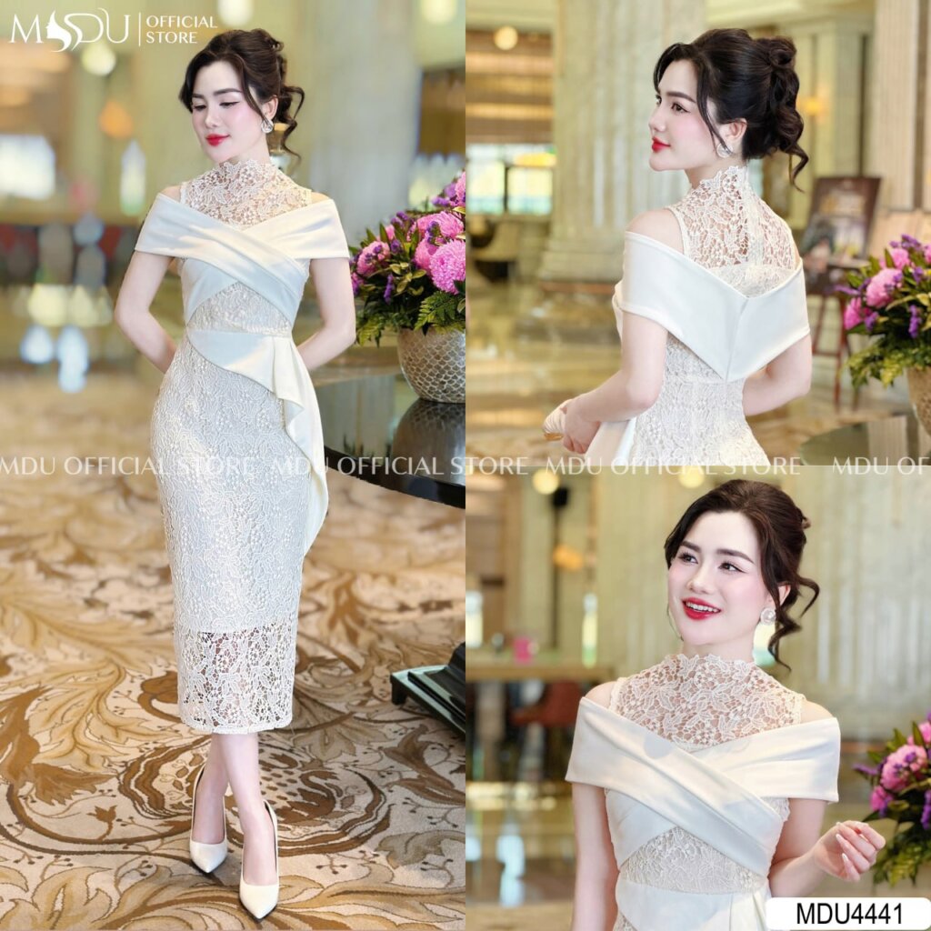 Top 10+ Váy Đầm Dự Tiệc Mới Nhất Hiện Nay Giúp Bạn Tỏa Sáng 9 Váy Dự Tiệc Phối Họa Tiết Hoa Ren Nổi
