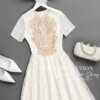 Váy Thiết Kế MDU4462 – Màu Kem Sang Trọng Phối Cùng Họa Tiết Trên Váy Bắt Mắt 13 vay thiet ke mdu4462 5 Mdu Fashion